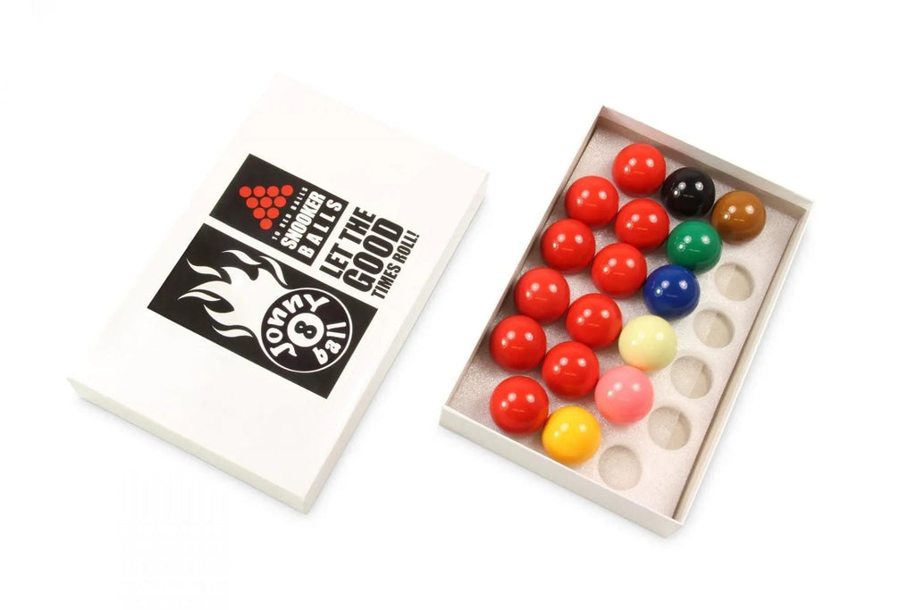 Jonny 8 Ball 38mm kids snooker balls - 17-ball set Cue + Case