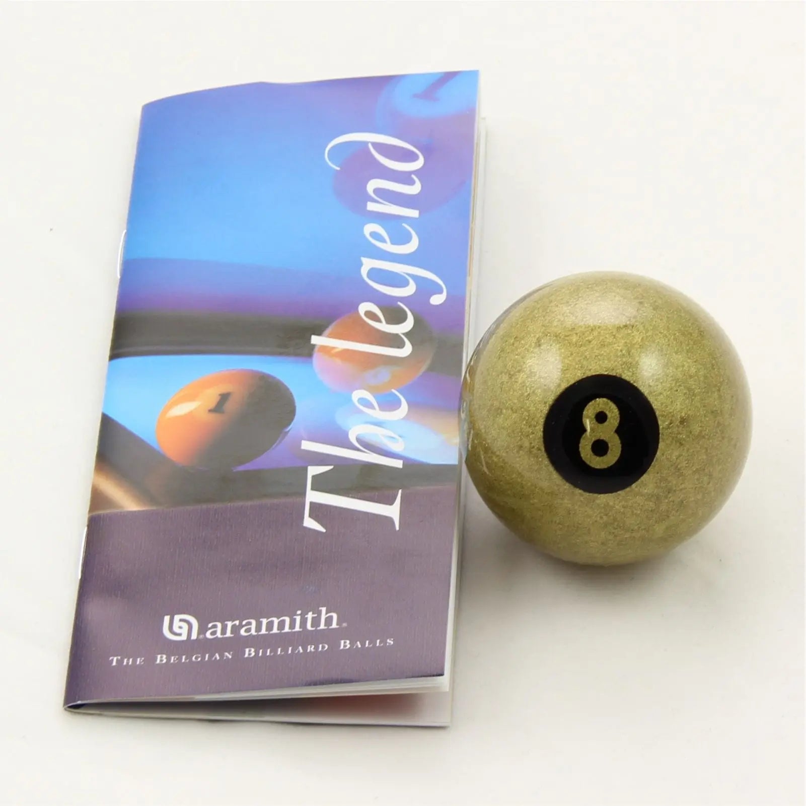 Aramith Premier Golden 8 Ball pool balls - set of 16 Cue + Case