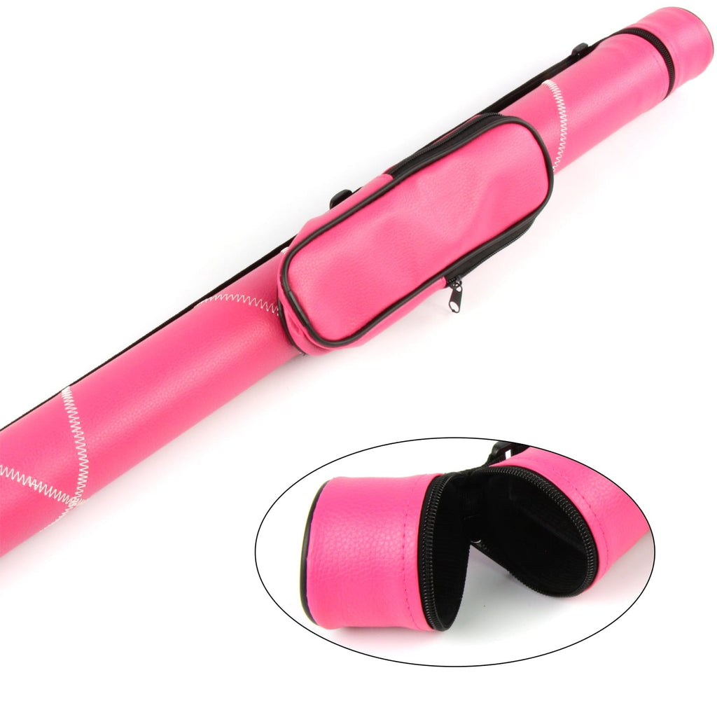 Trendy hot pink tubular 2-piece cue case Cue + Case