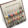 Miniature marble pool ball keyring - 2.5cm Cue + Case
