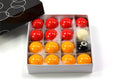 Funky Chalk 38mm red and yellow kids pool balls Cue + Case