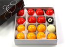 Funky Chalk 41mm red and yellow kids pool balls Cue + Case