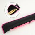 Black and pink fur-lined 2-piece cue case Cue + Case