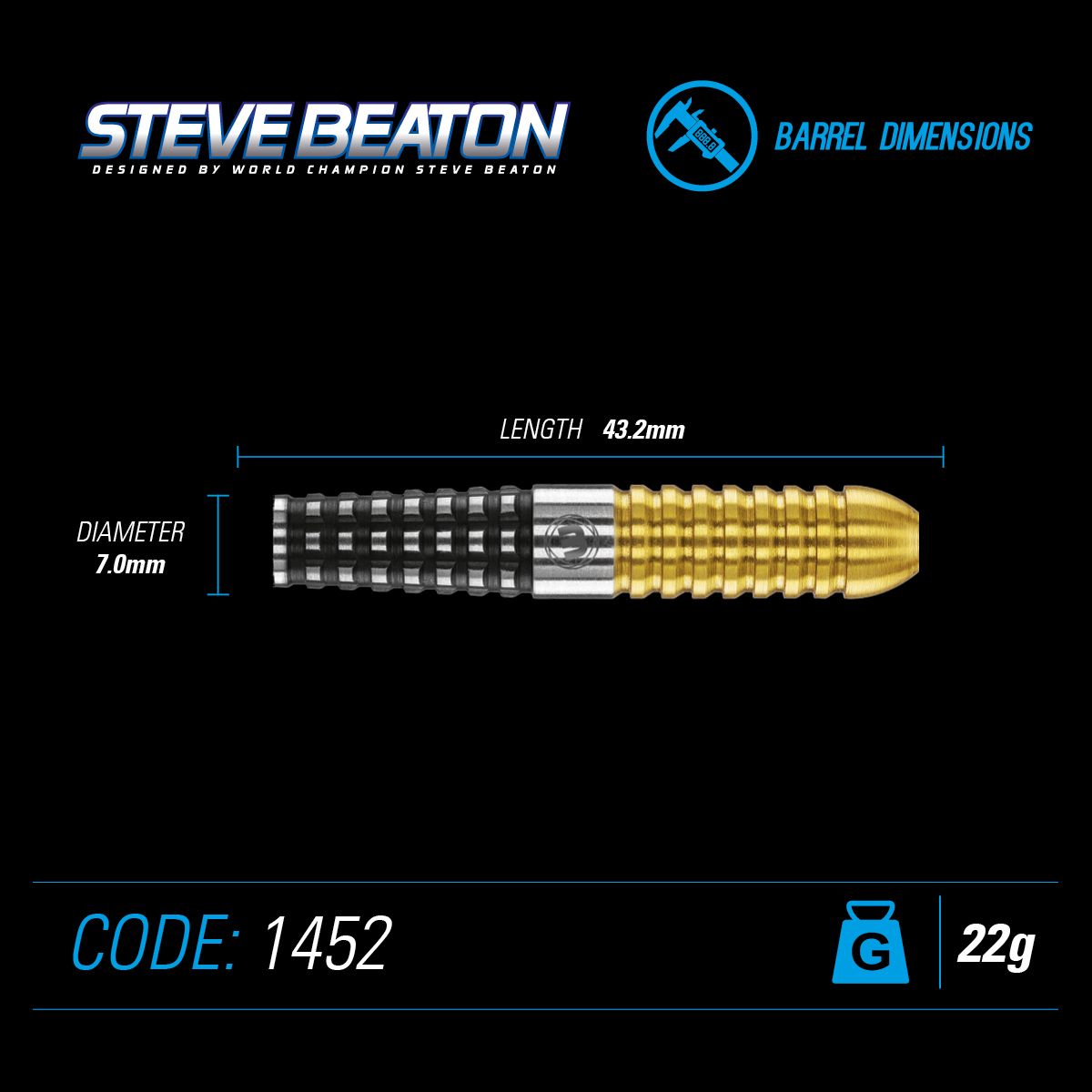 Winmau Steve Beaton S.E. 90% Darts GW Darts