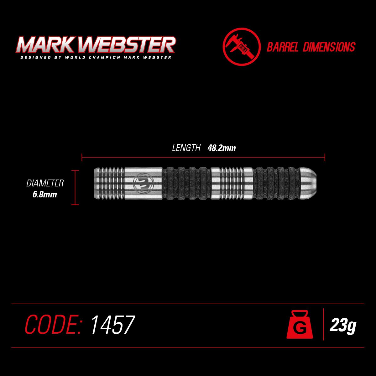 Winmau Mark Webster 90% Darts GW Darts