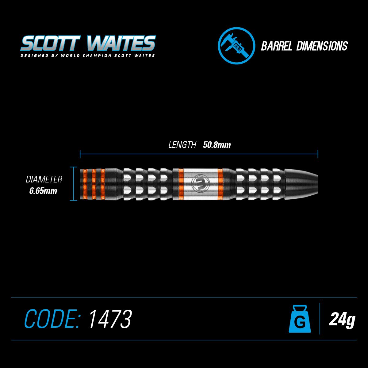 WINMAU Scott Waites 90% Darts GW Darts