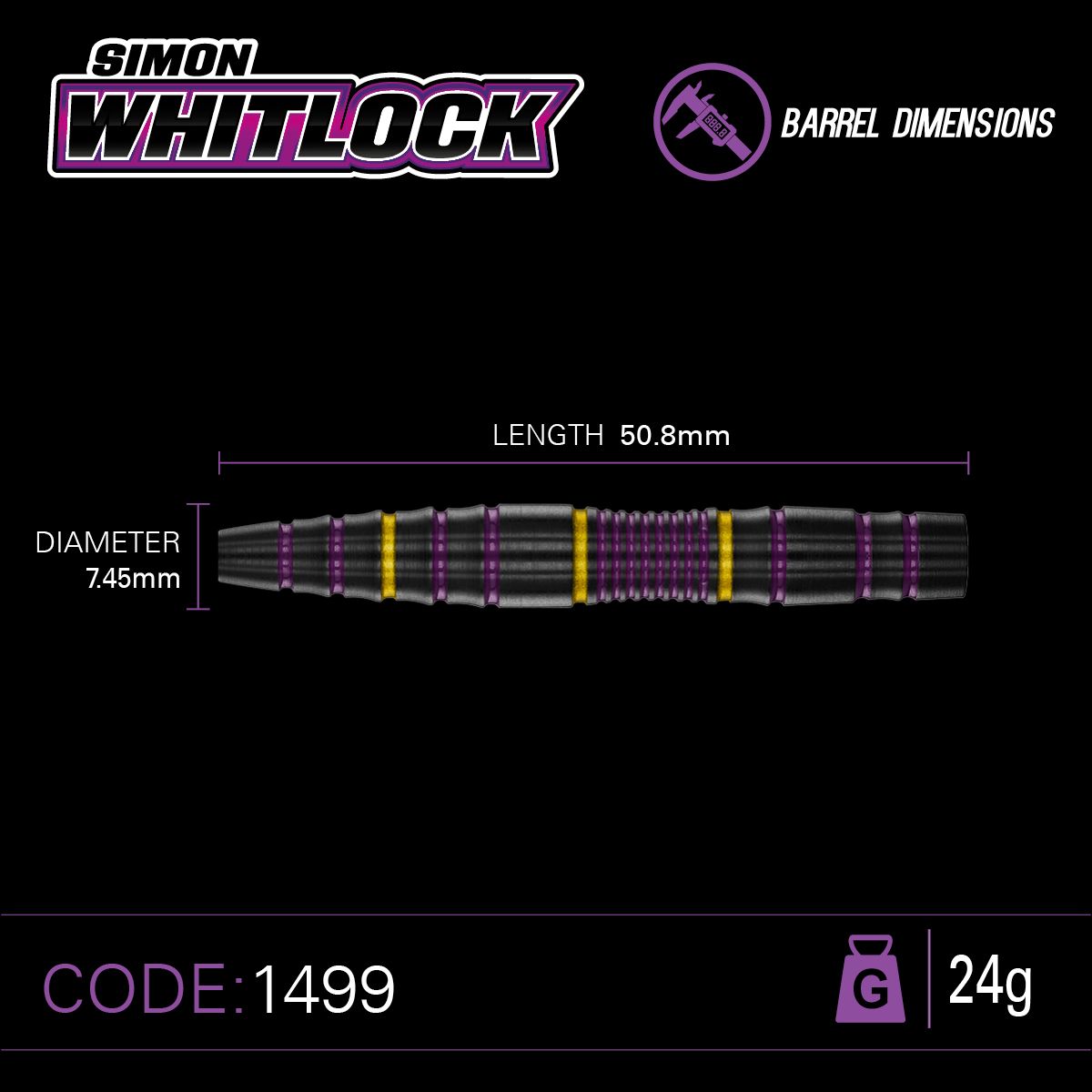 Winmau Simon Whitlock Pro Series 85% Range GW Darts