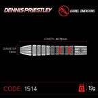 WINMAU Dennis Priestley Diamond 3-Zero 90% Darts GW Darts