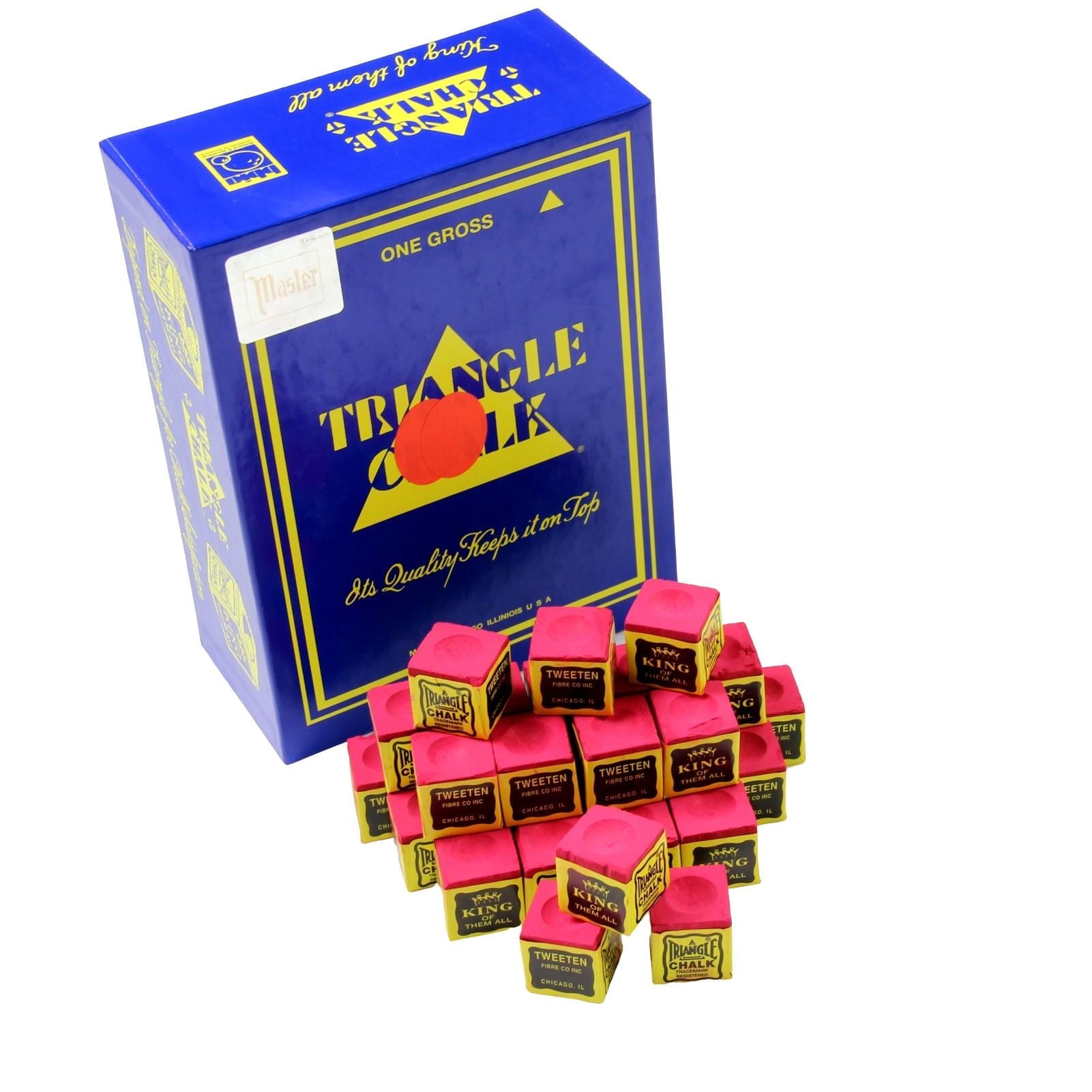 Triangle red chalk - 24 pieces Cue + Case