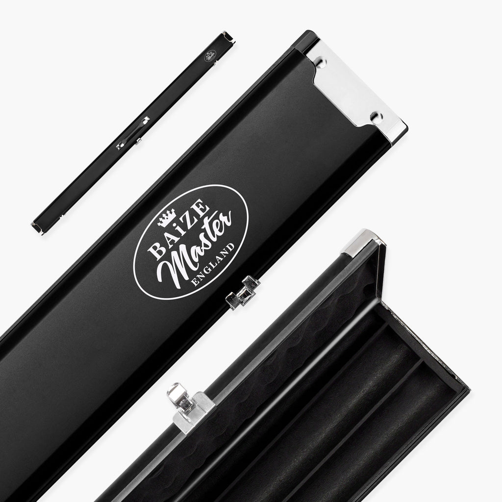 Baize Master Prestige Pro-Lock 1-piece metal cue case - 2 cues plus accessories Cue + Case