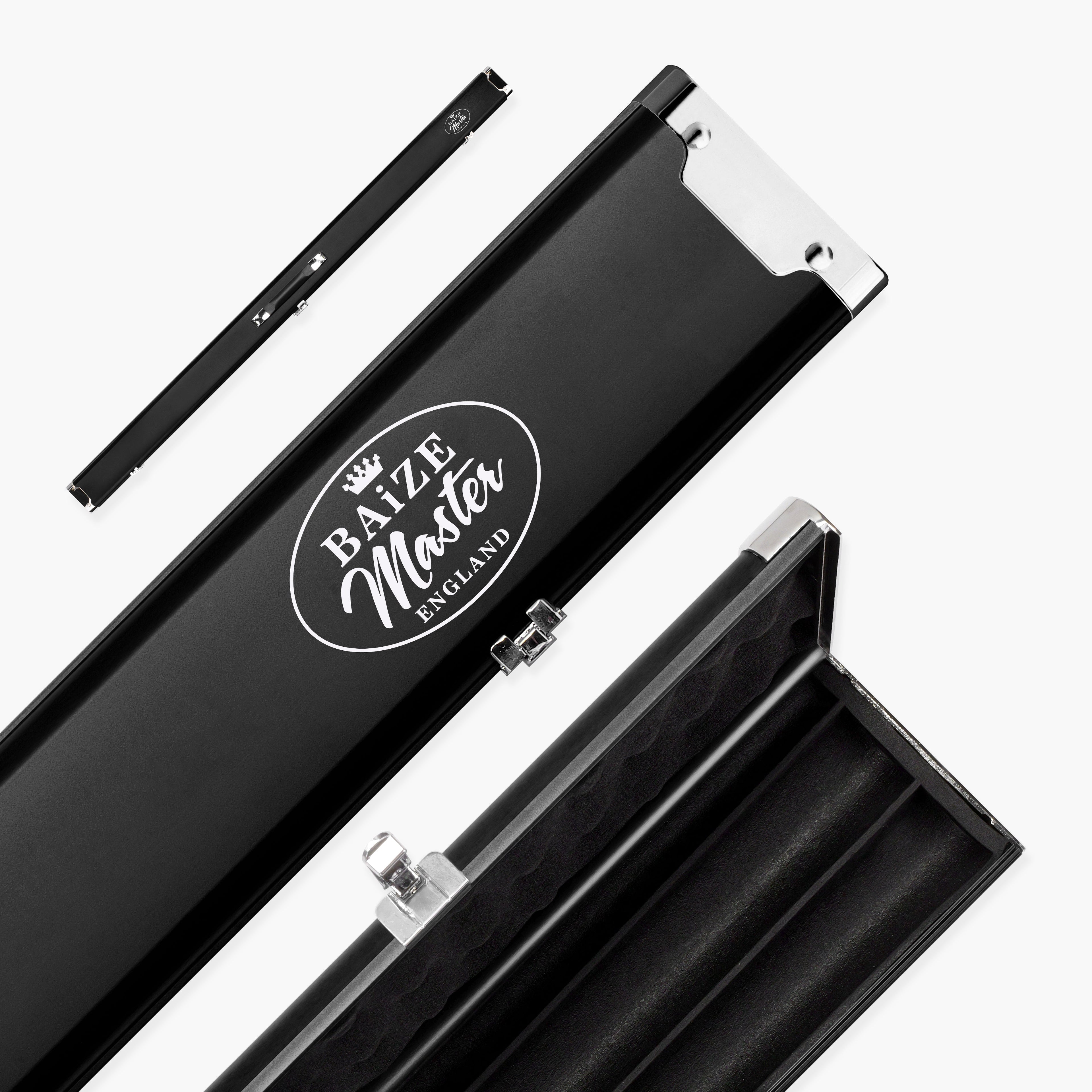 Baize Master Prestige Pro-Lock 1-piece metal cue case - 2 cues plus accessories Cue + Case