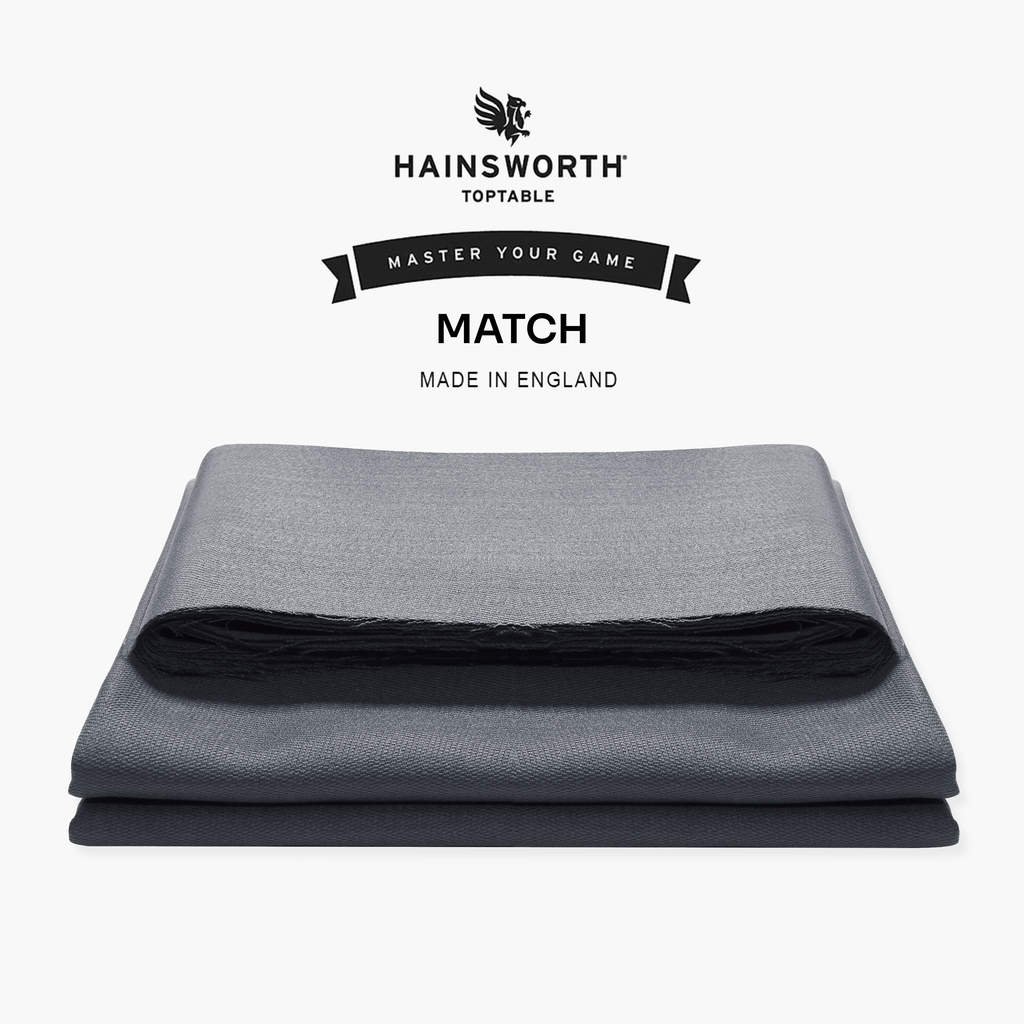 Hainsworth Silver Match 7ft pool table cloth set Cue + Case