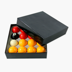 Premium grade 50.8mm red and yellow pool balls Cue + Case