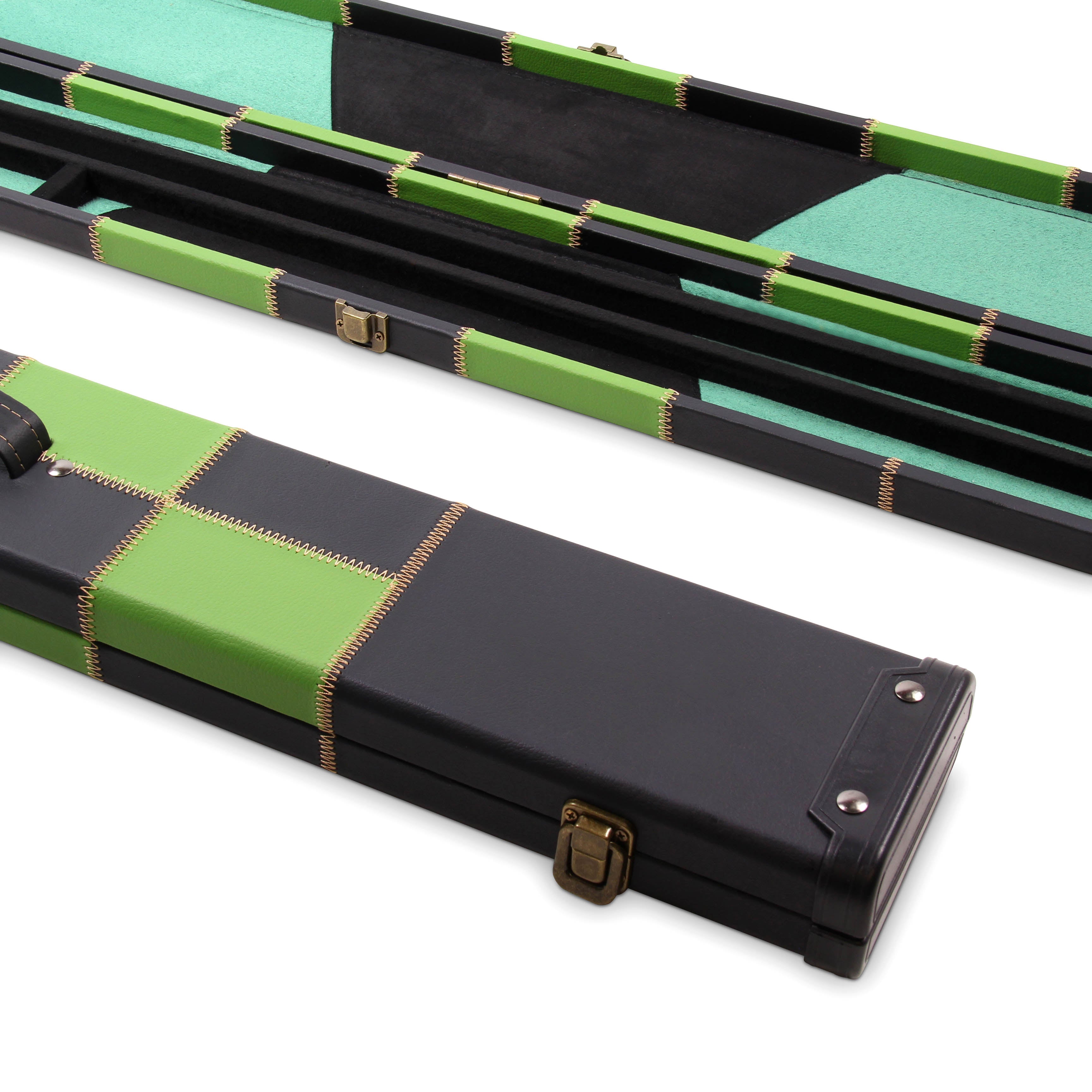 Deluxe chequered 2-piece cue case - 3 slot Cue + Case