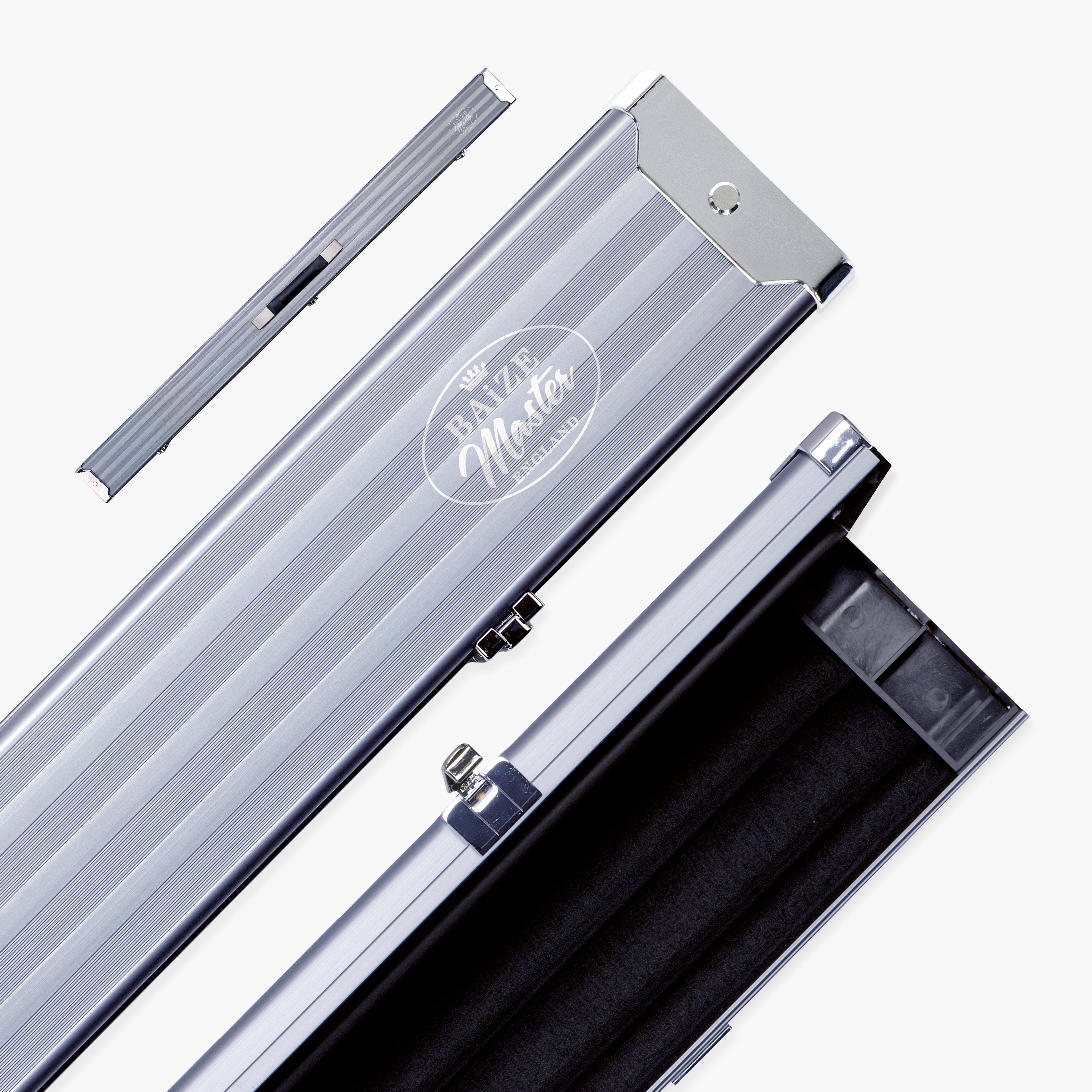 Baize Master Pro Line One Piece Aluminium Snooker Pool Cue Case - Holds Three 1 Piece Cues