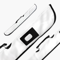White padded 2-piece soft cue case