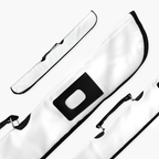 White padded 2-piece soft cue case