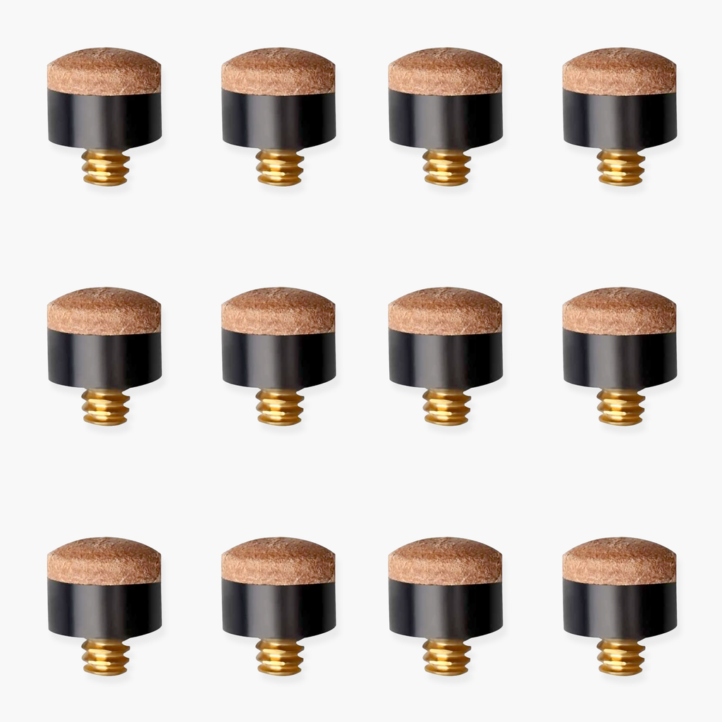 11mm screw-on cue tips - 12 pack Cue + Case