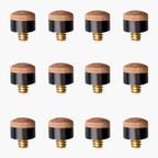 11mm screw-on cue tips - 12 pack Cue + Case