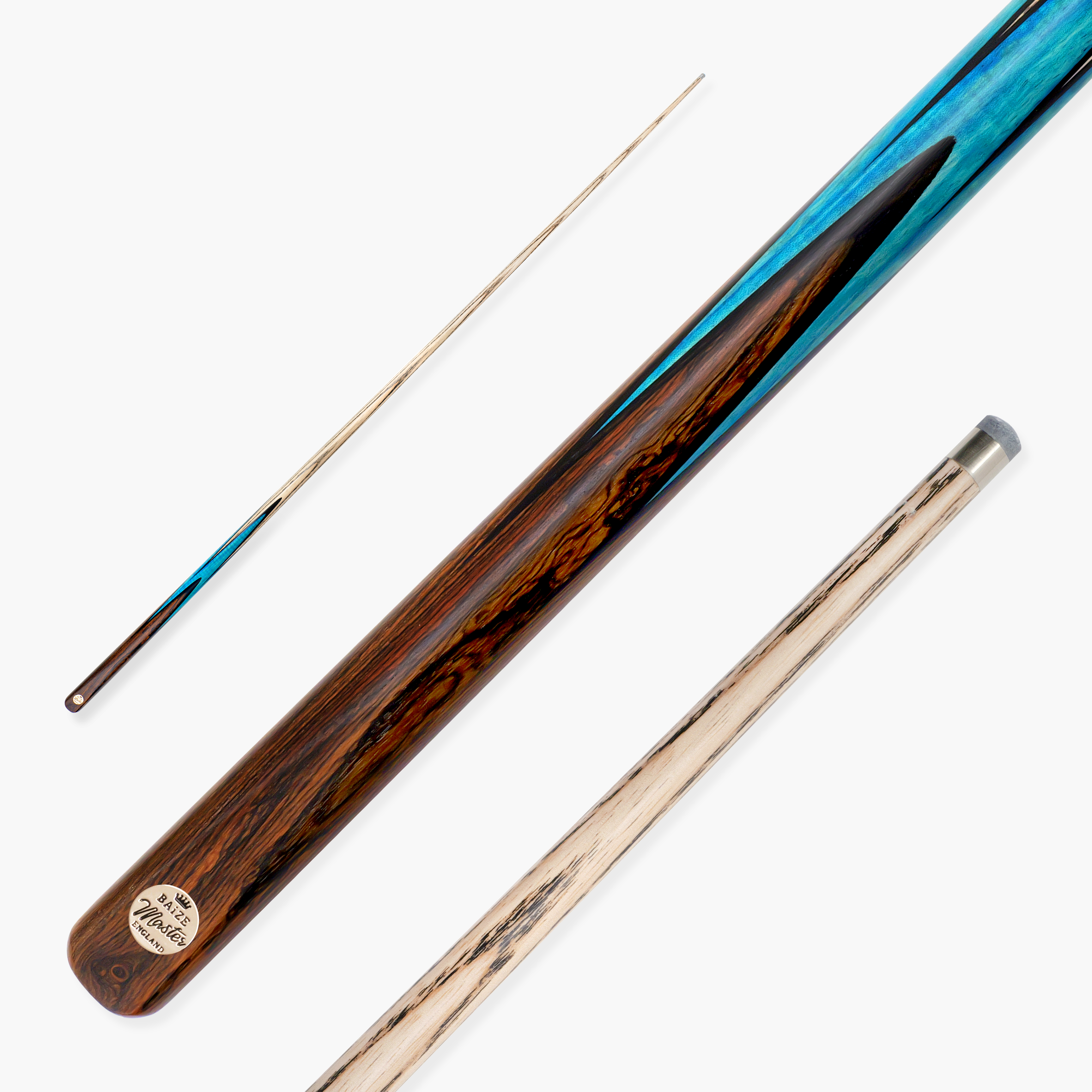 Baize Master Platinum Blue Flame 57-inch pool cue - 8.5mm tip Cue + Case