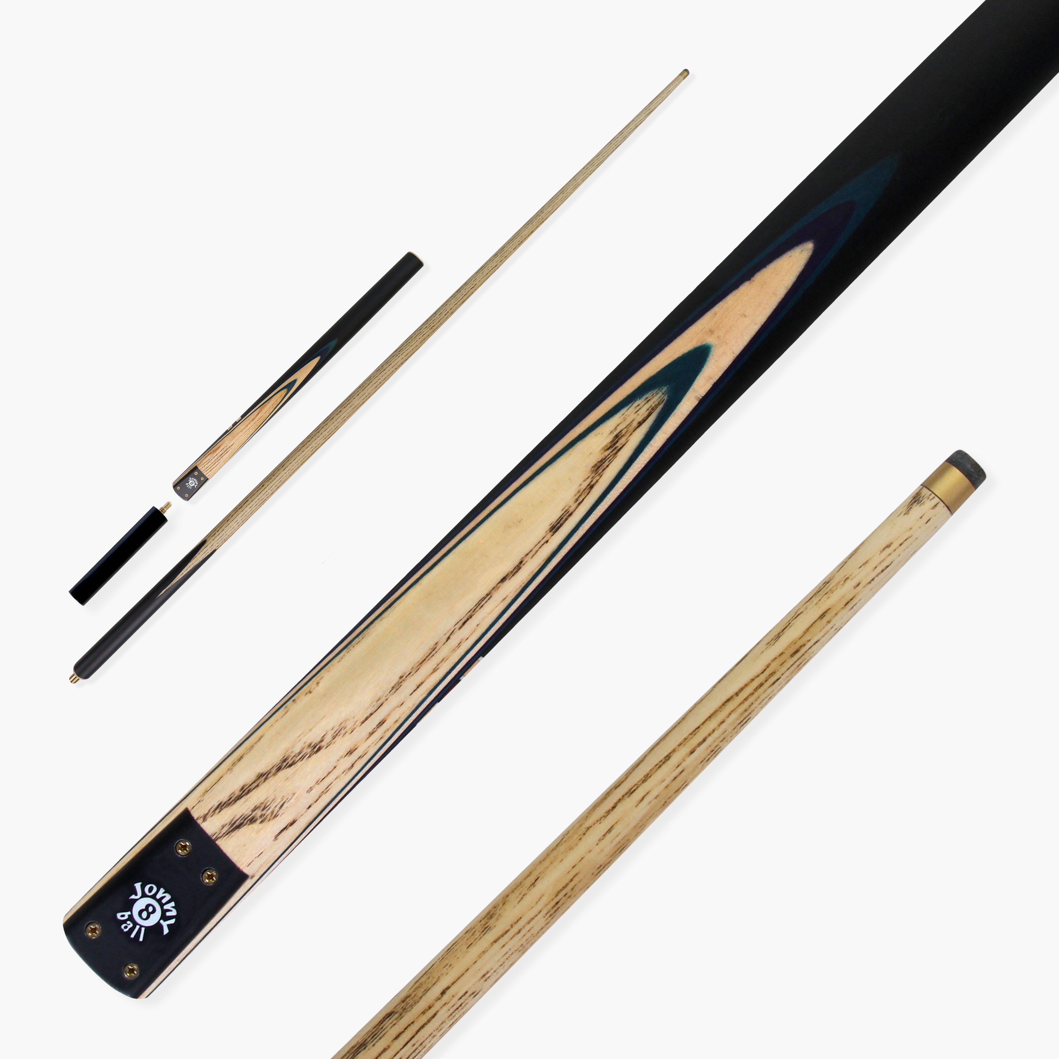 Jonny 8 Ball traditional 57-inch 3/4 cue with mini butt Cue + Case