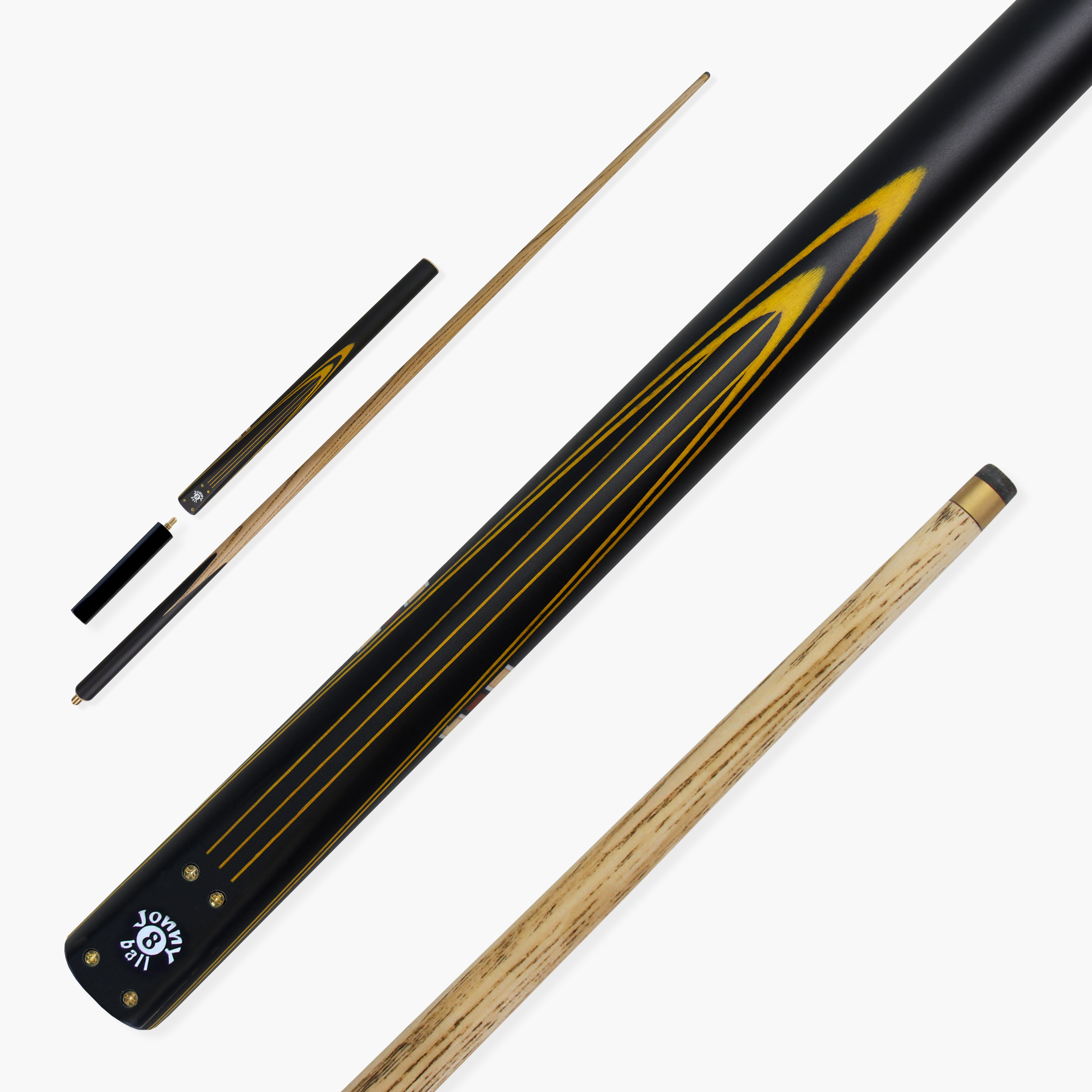 Jonny 8 Ball traditional 57-inch 3/4 cue with mini butt Cue + Case