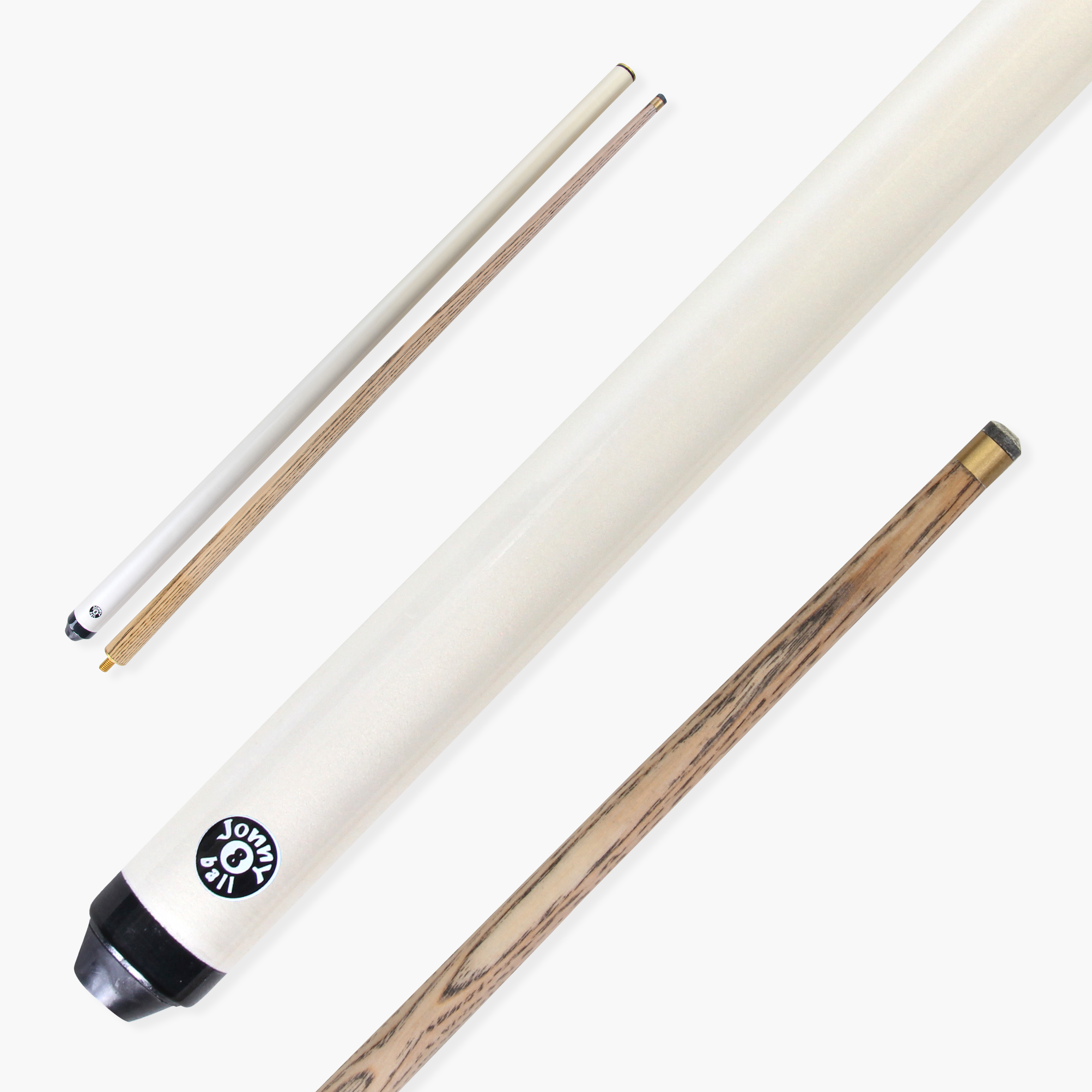 Jonny 8 Ball White Jet 48-inch junior cue Cue + Case