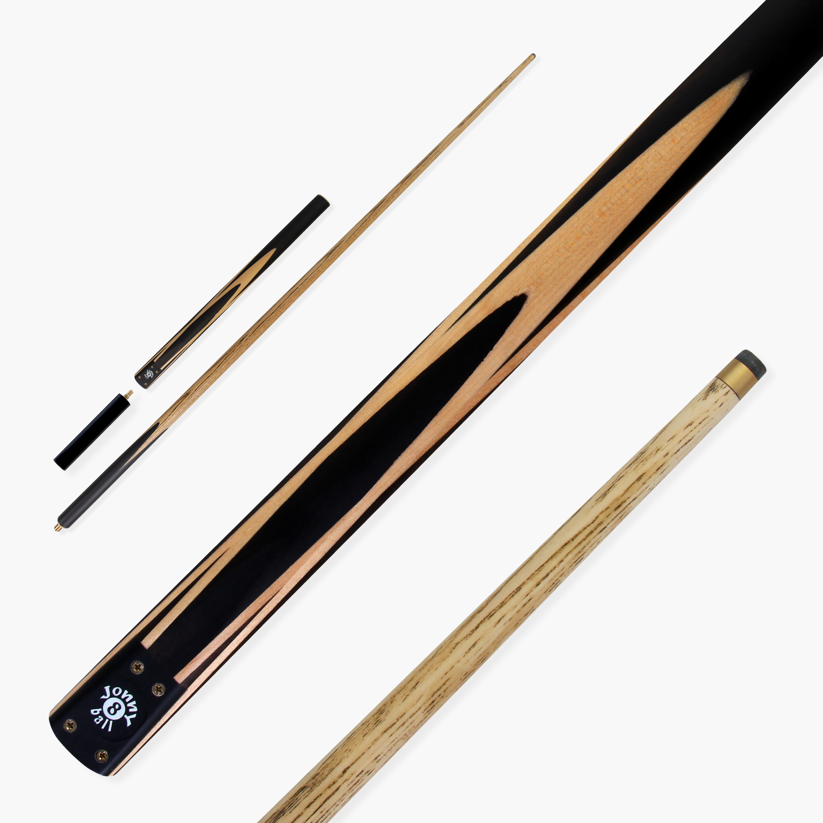 Jonny 8 Ball traditional 57-inch 3/4 cue with mini butt Cue + Case