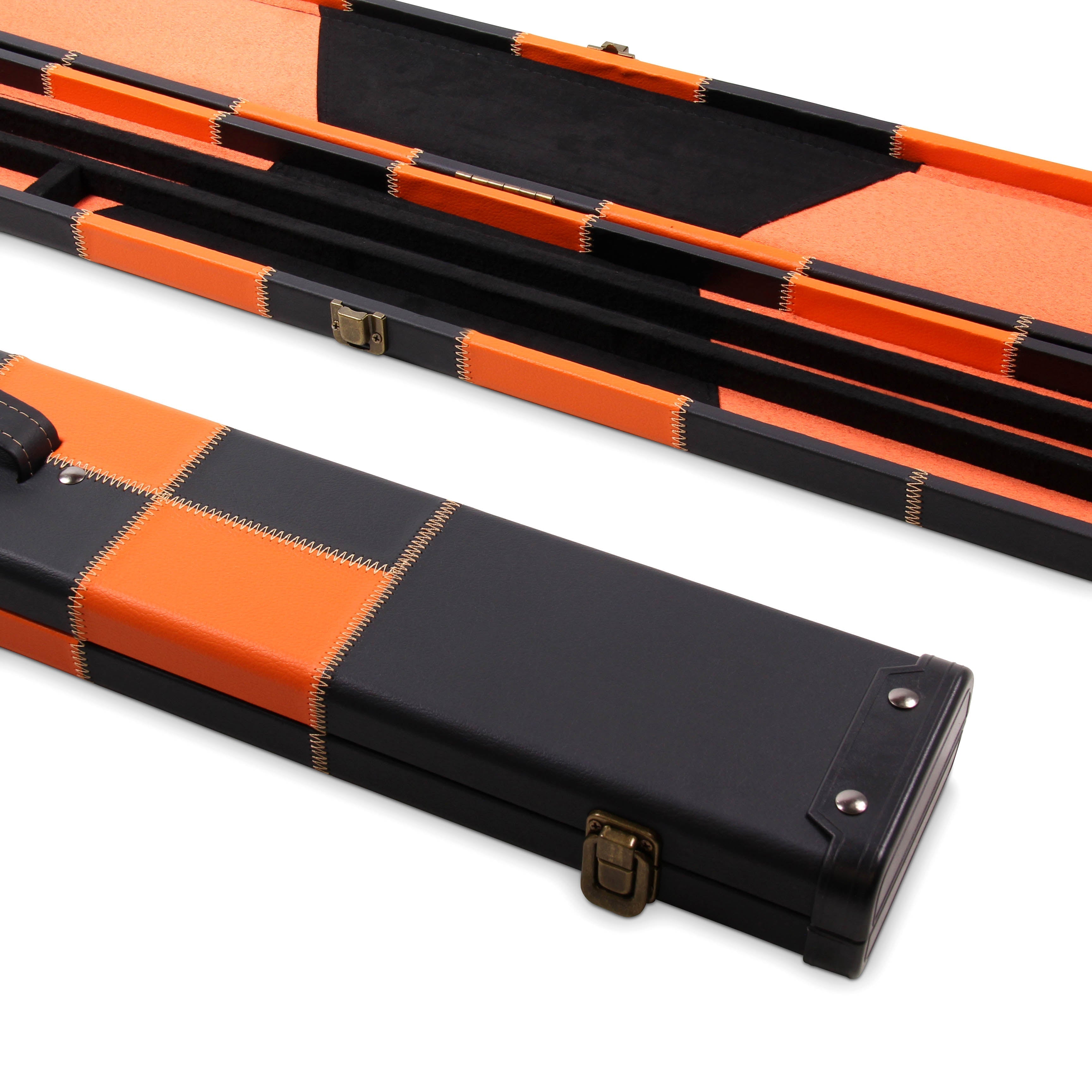 Deluxe chequered 2-piece cue case - 3 slot Cue + Case