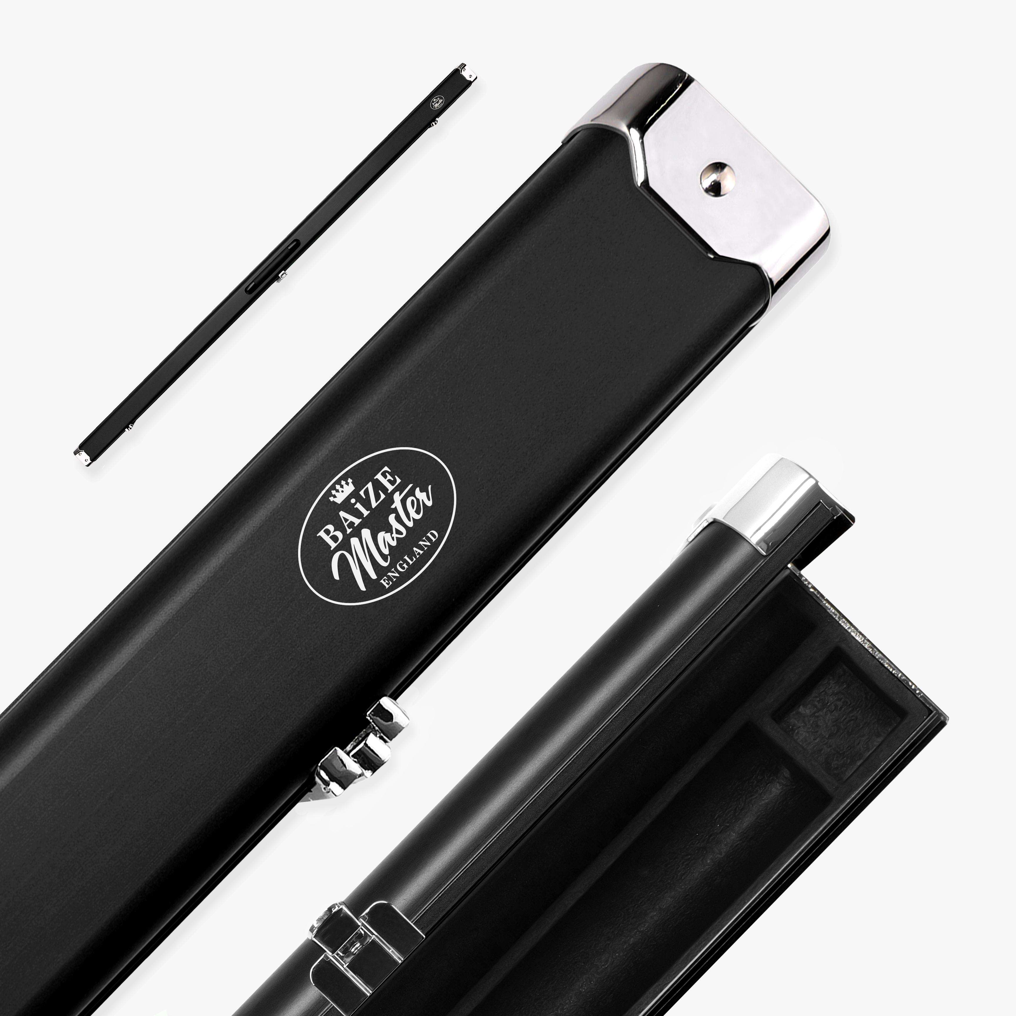Baize Master Prestige Pro-Lock 1-piece metal cue case - 2 cues Cue + Case