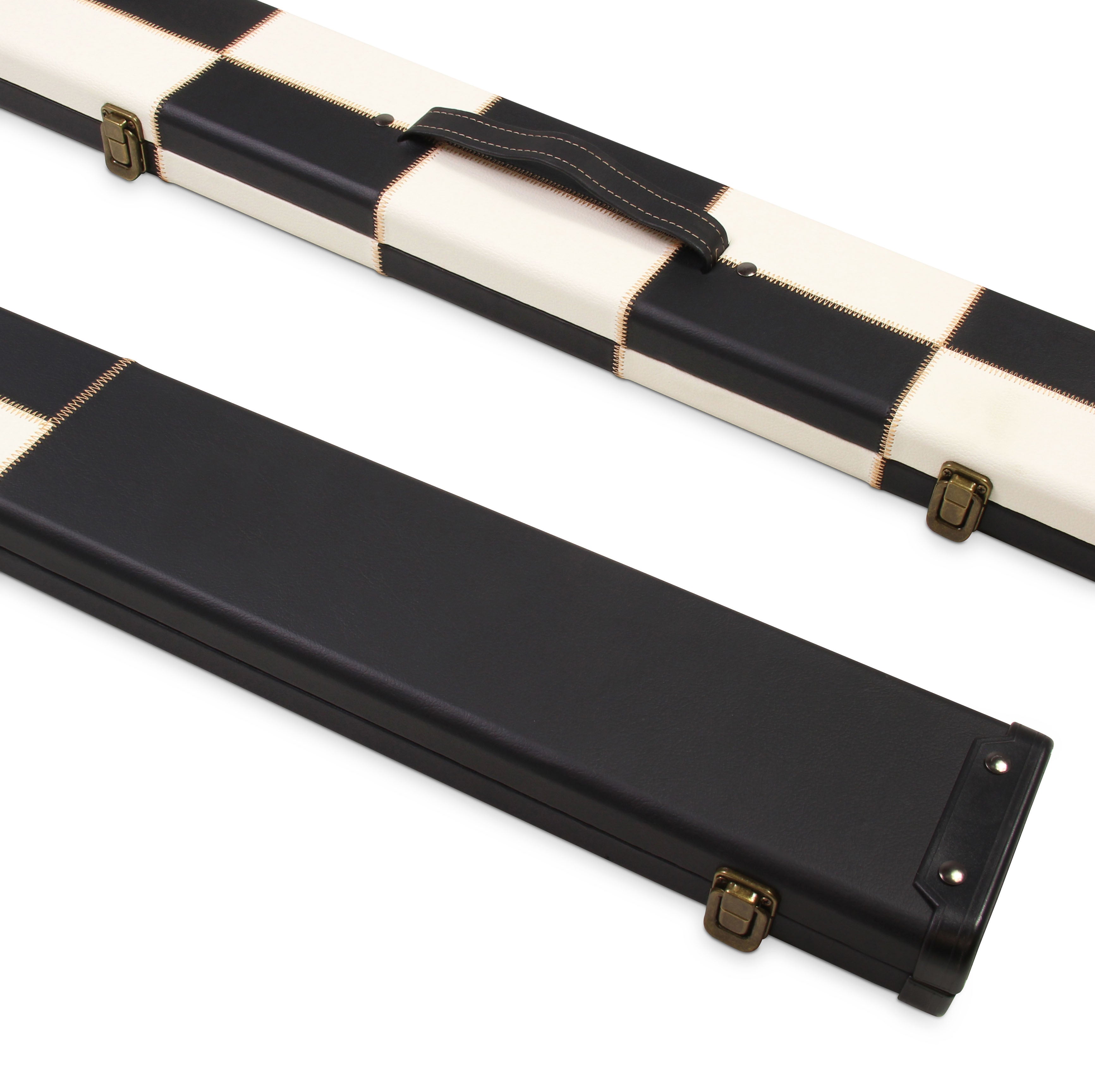 Deluxe wide chequered 1-piece cue case - 3 cues Cue + Case
