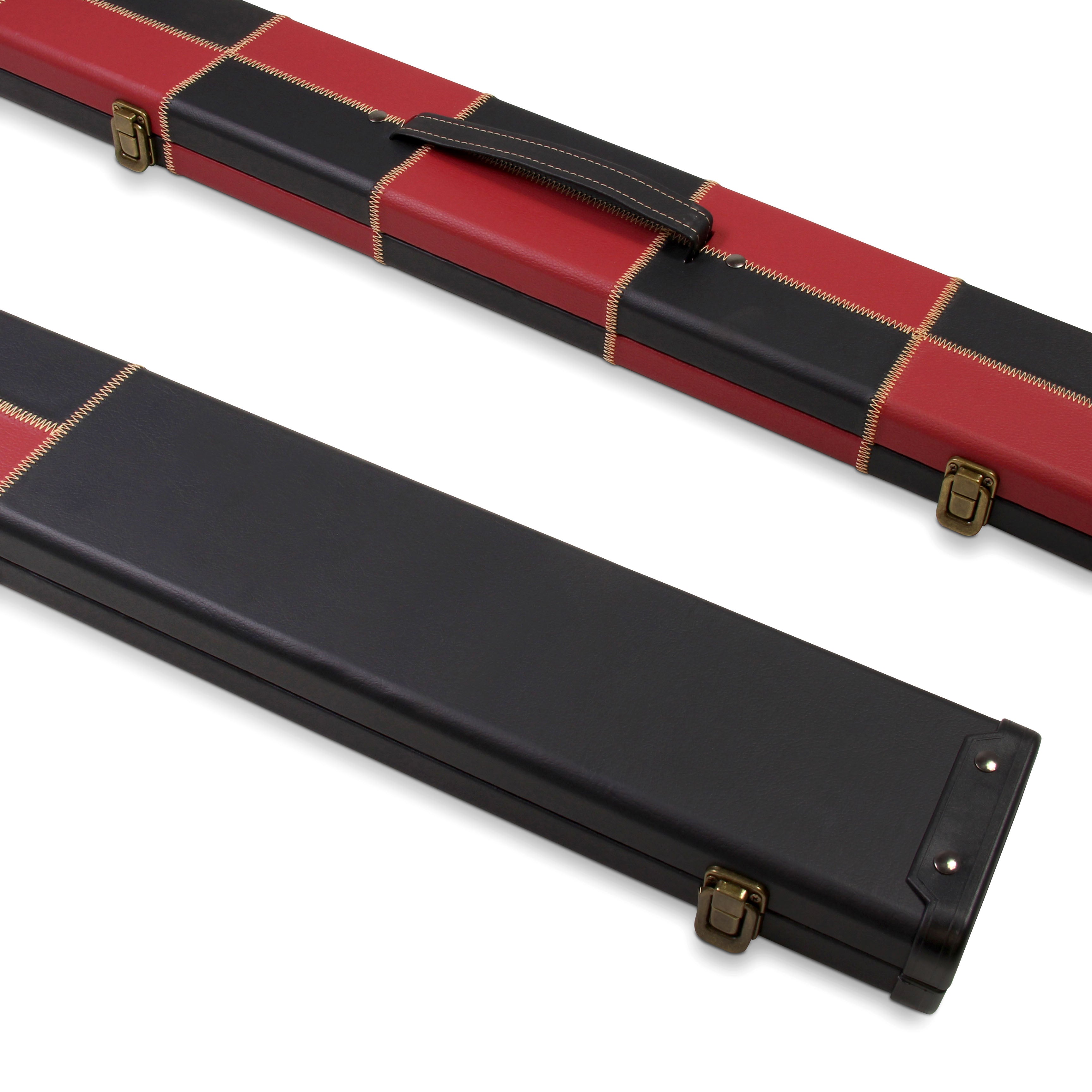 Deluxe wide chequered 1-piece cue case - 3 cues Cue + Case