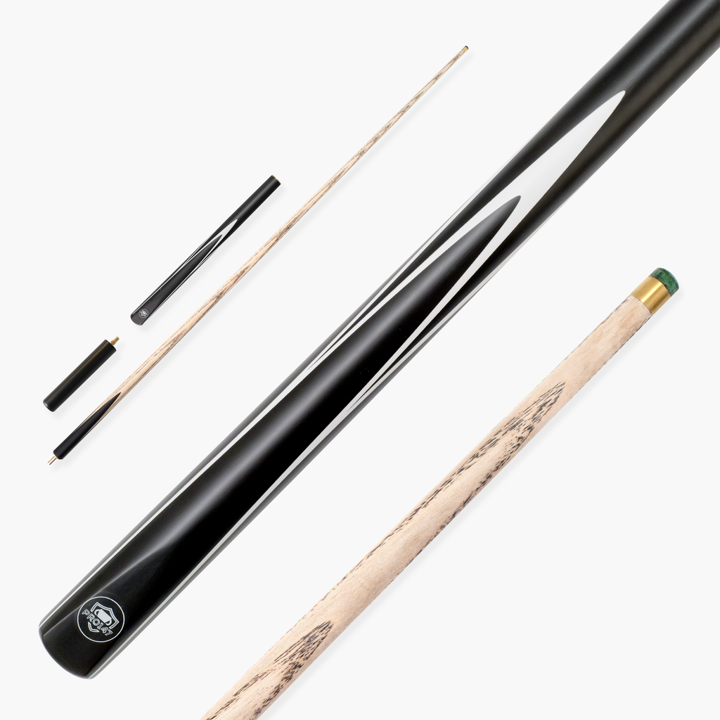PRO147 Black and White Striker 57-inch 3/4 cue Cue + Case