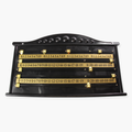 Black plastic 4-player snooker scoreboard Cue + Case