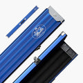 Baize Master Pro Line wide blue 3/4 cue case Cue + Case