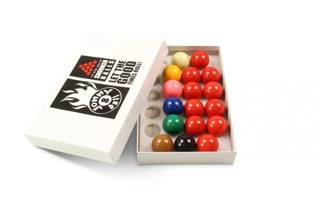 Jonny 8 Ball 38mm kids snooker balls - 17-ball set Cue + Case