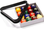 Economy kids spots and stripes pool balls with triangle Cue + Case