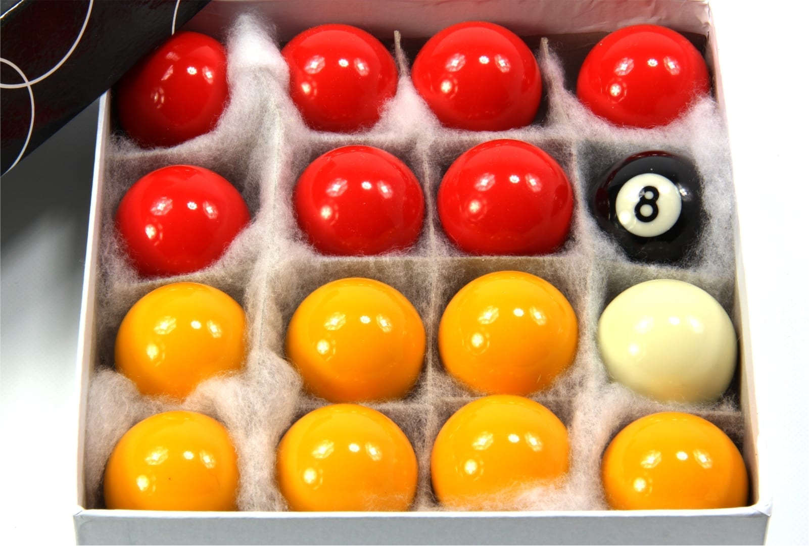 Funky Chalk 41mm red and yellow kids pool balls Cue + Case