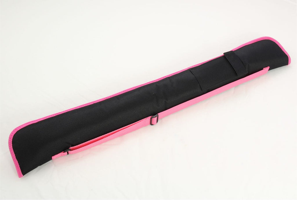 Black and pink fur-lined 2-piece cue case Cue + Case
