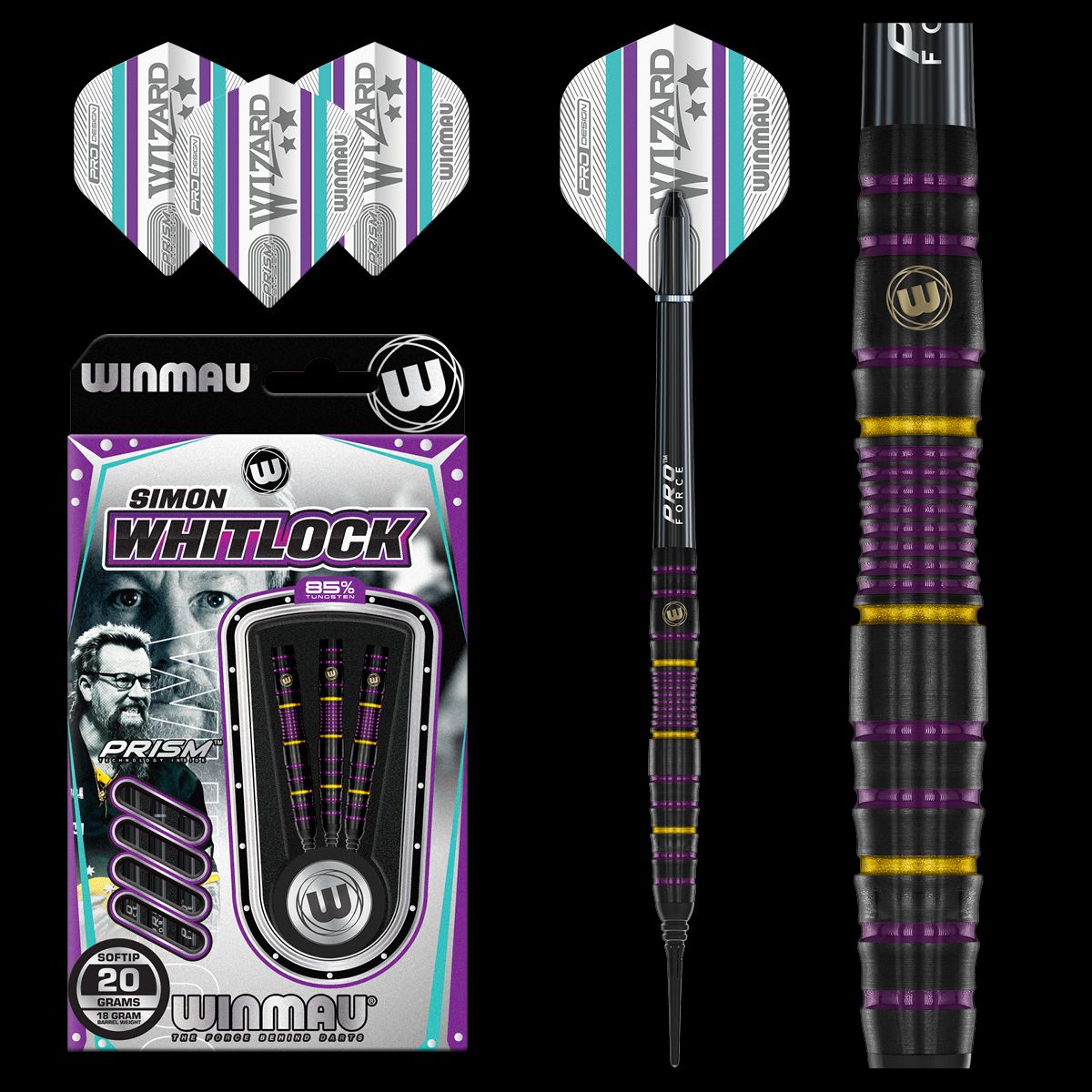 Winmau Simon Whitlock Pro Series 85% Range Softip GW Darts