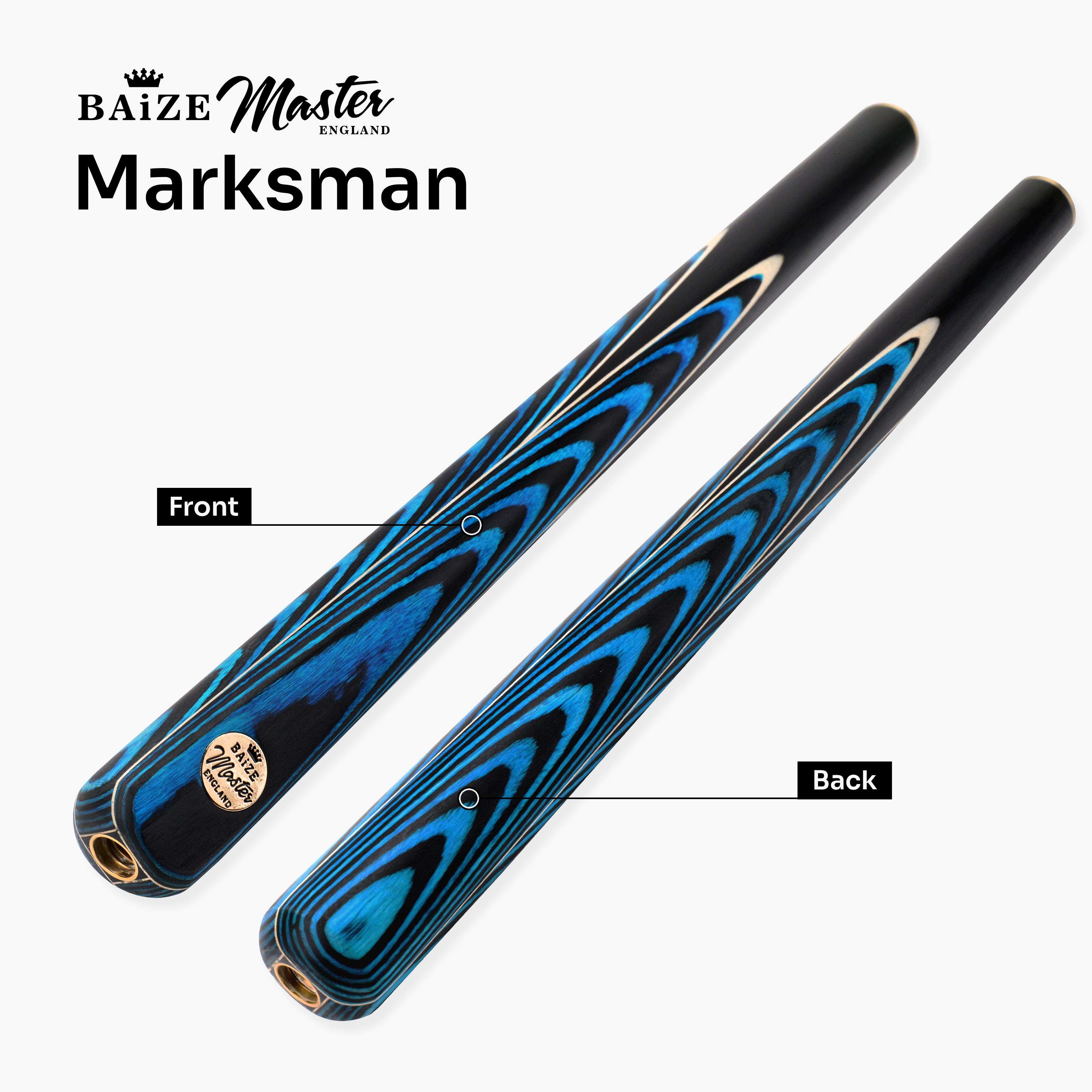 Baize Master Azure Marksman 3/4 pool cue Cue + Case