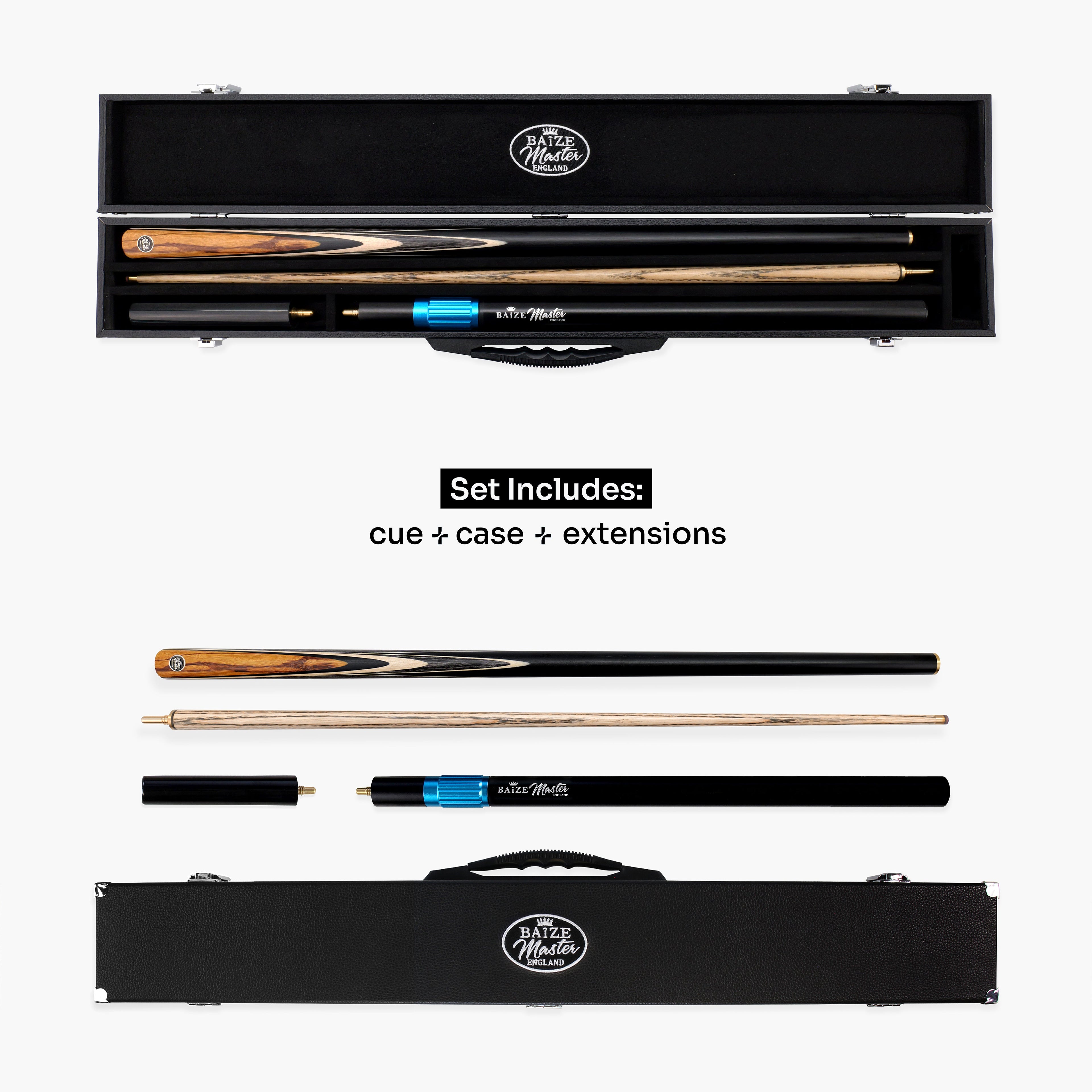 Baize Master Blackline Elite cue and case set Cue + Case