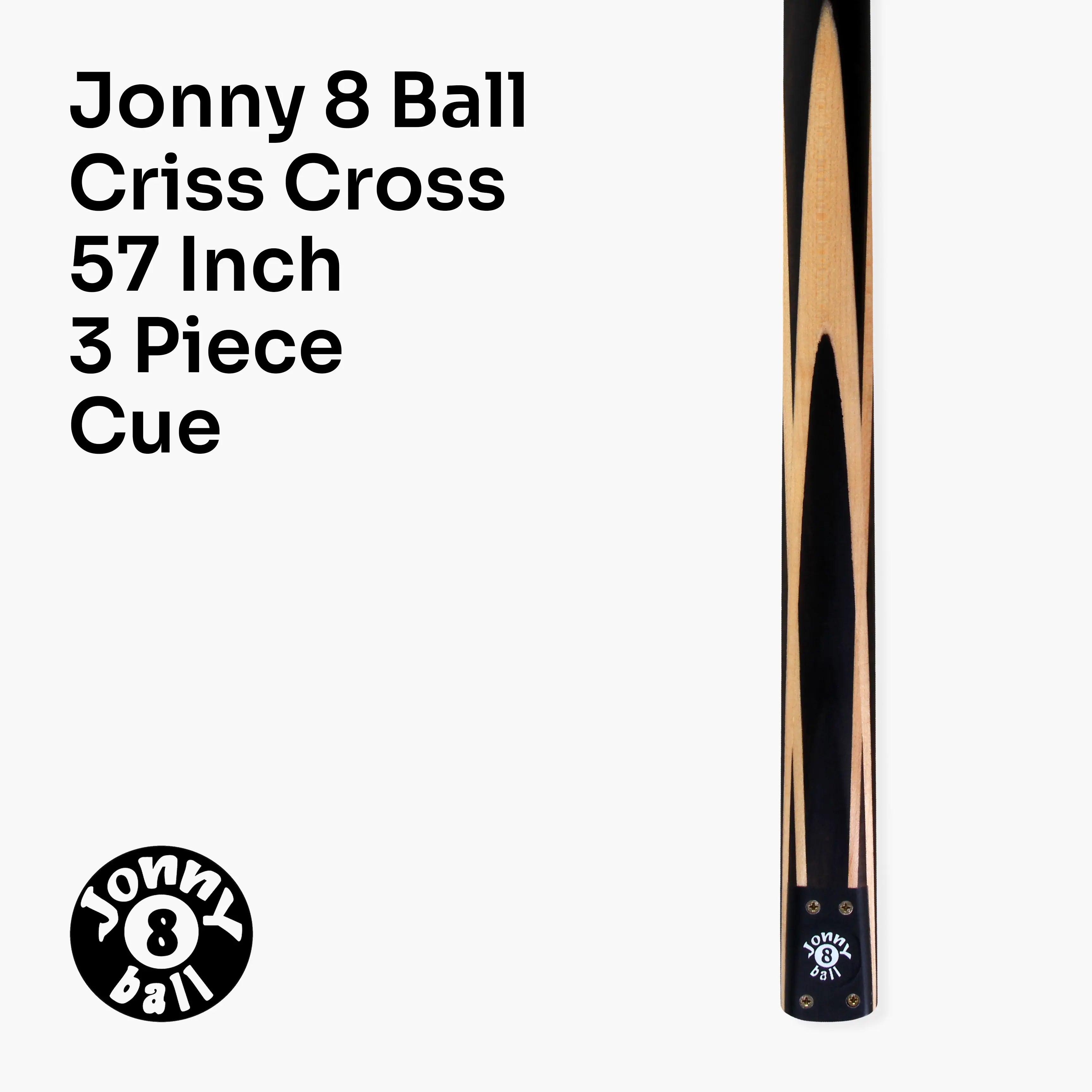 Jonny 8 Ball adjustable 57-inch 3-piece cue and hard case Cue + Case