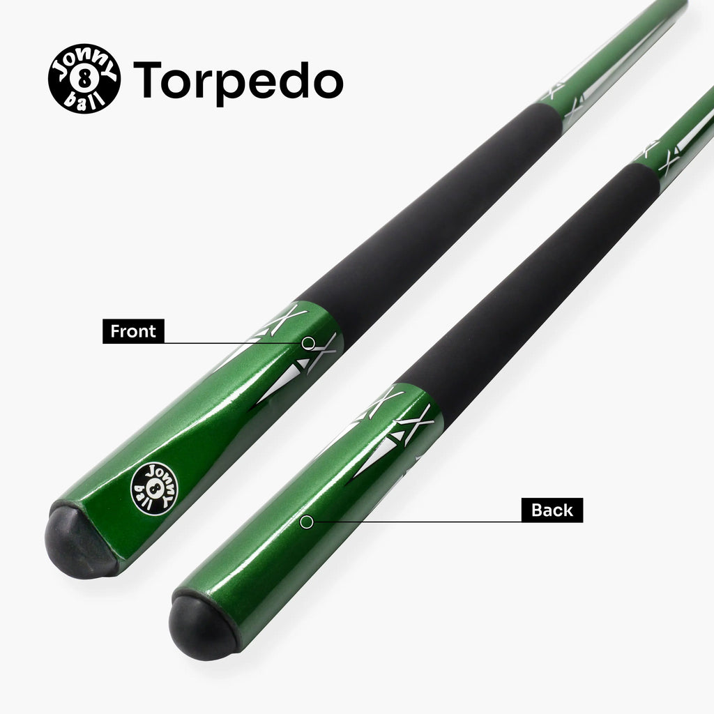Jonny 8 Ball Green Torpedo 48-inch junior cue Cue + Case