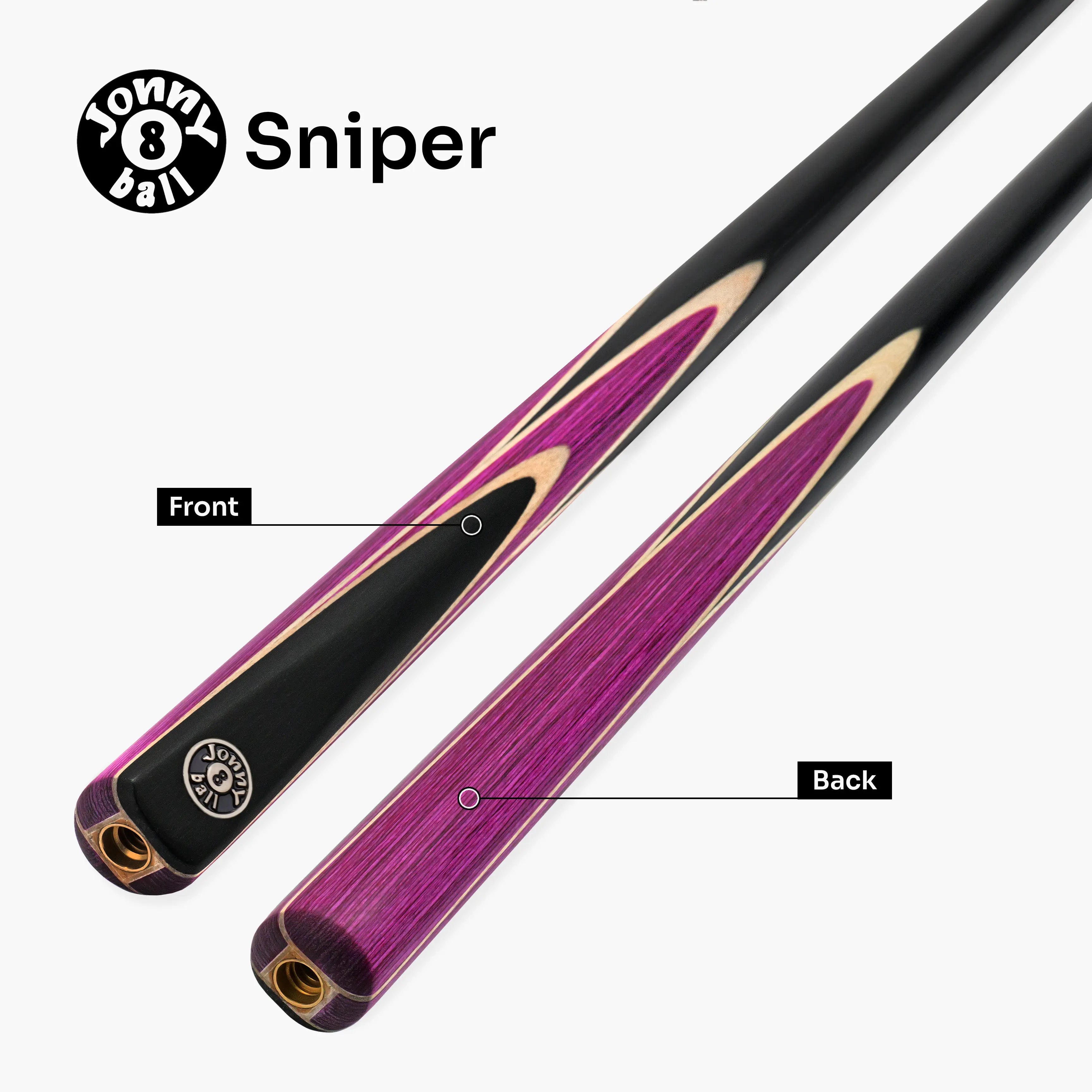 Jonny 8 Ball Sniper 57-inch 2-piece pool cue Cue + Case