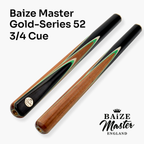 Baize Master Gold Series Green Flash 57-inch 3/4 pool cue Cue + Case
