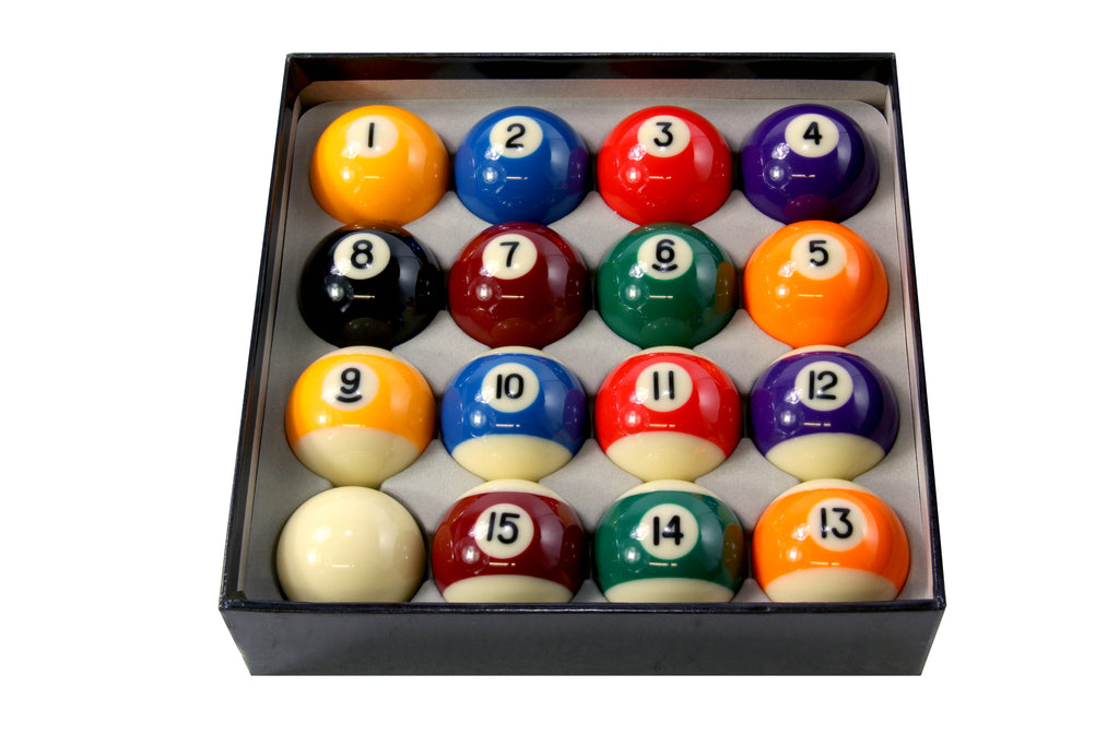 Premium grade 50.8mm spots and stripes pool balls Cue + Case