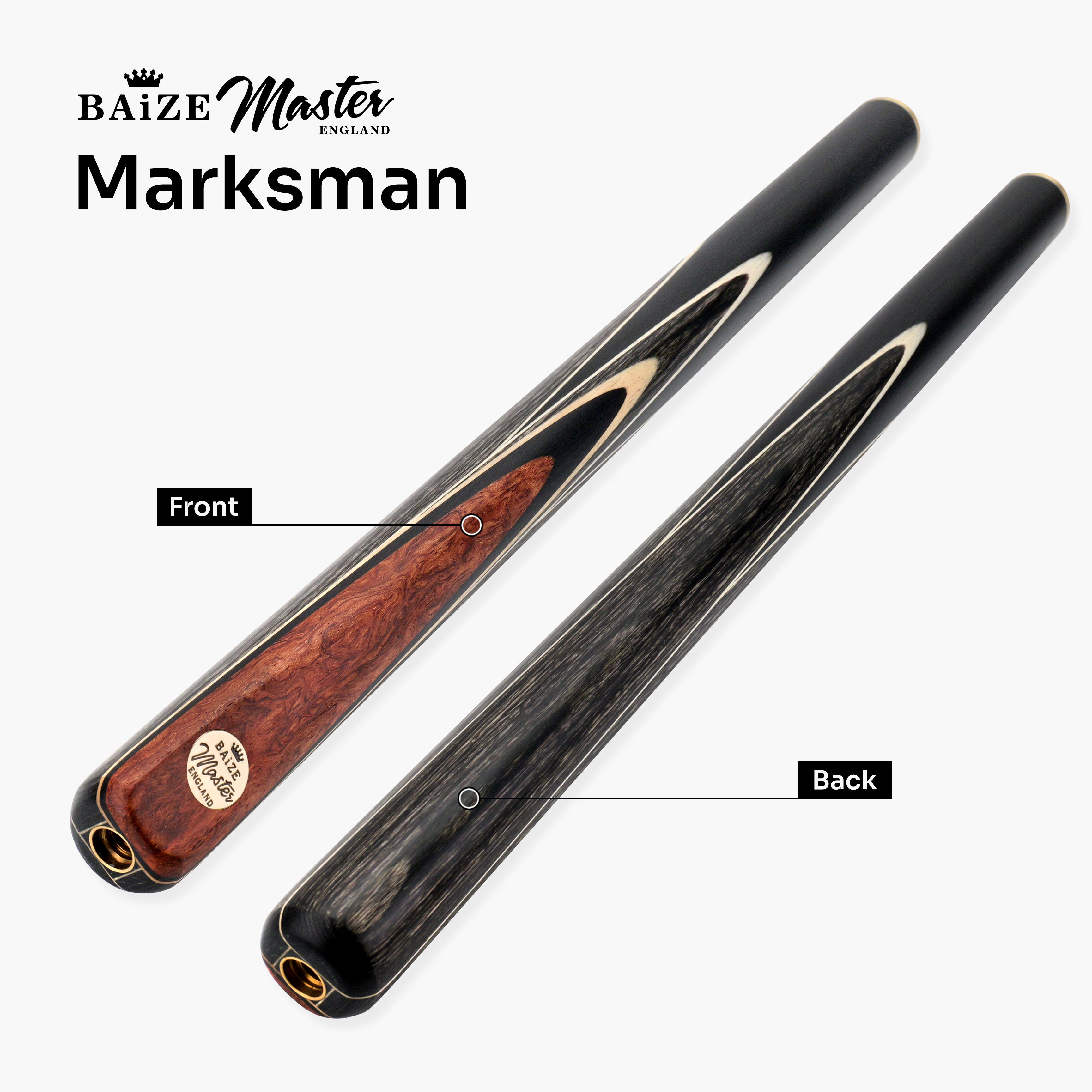 Baize Master Rosewood Marksman 3/4 pool cue Cue + Case