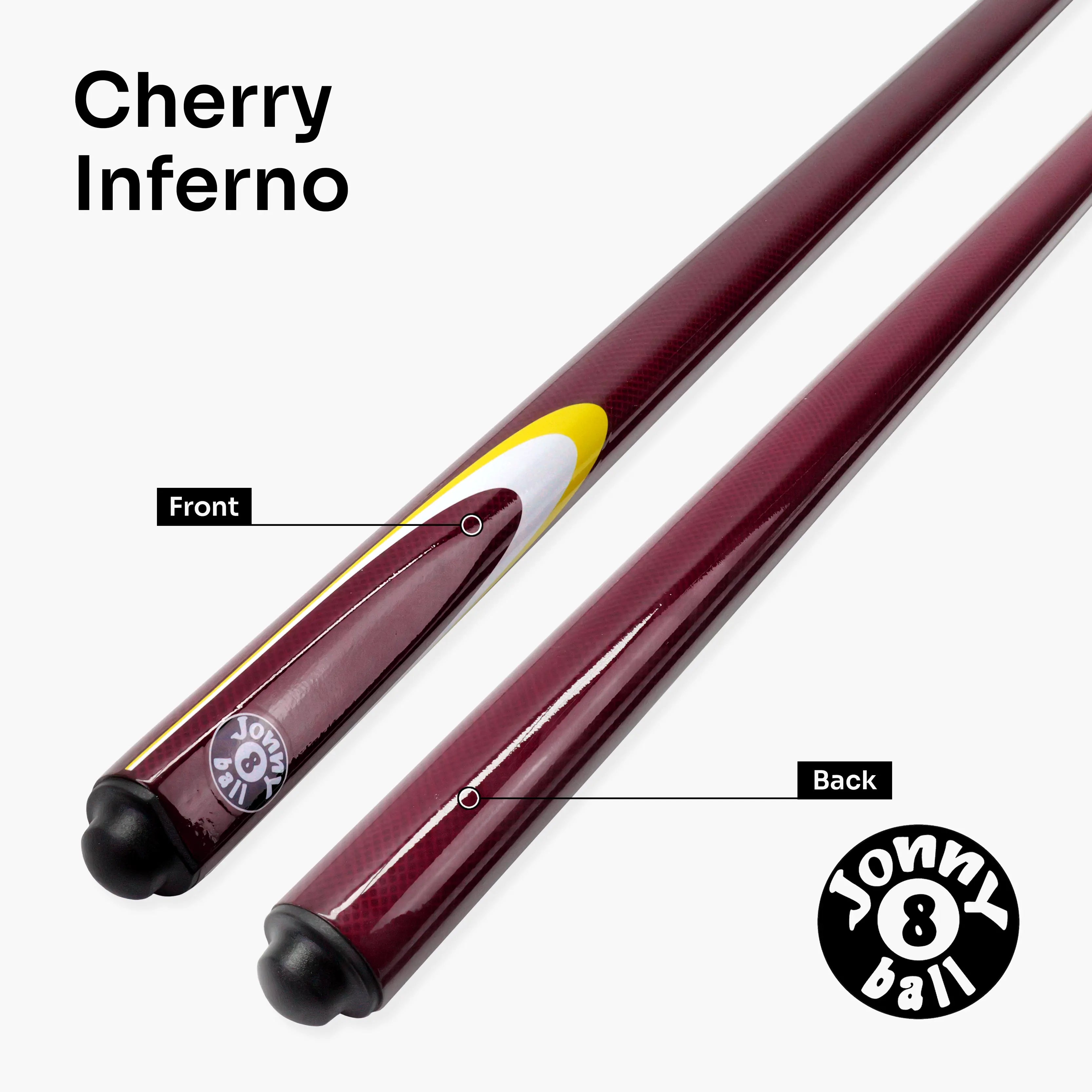 Jonny 8 Ball Inferno 2-piece graphite cue Cue + Case
