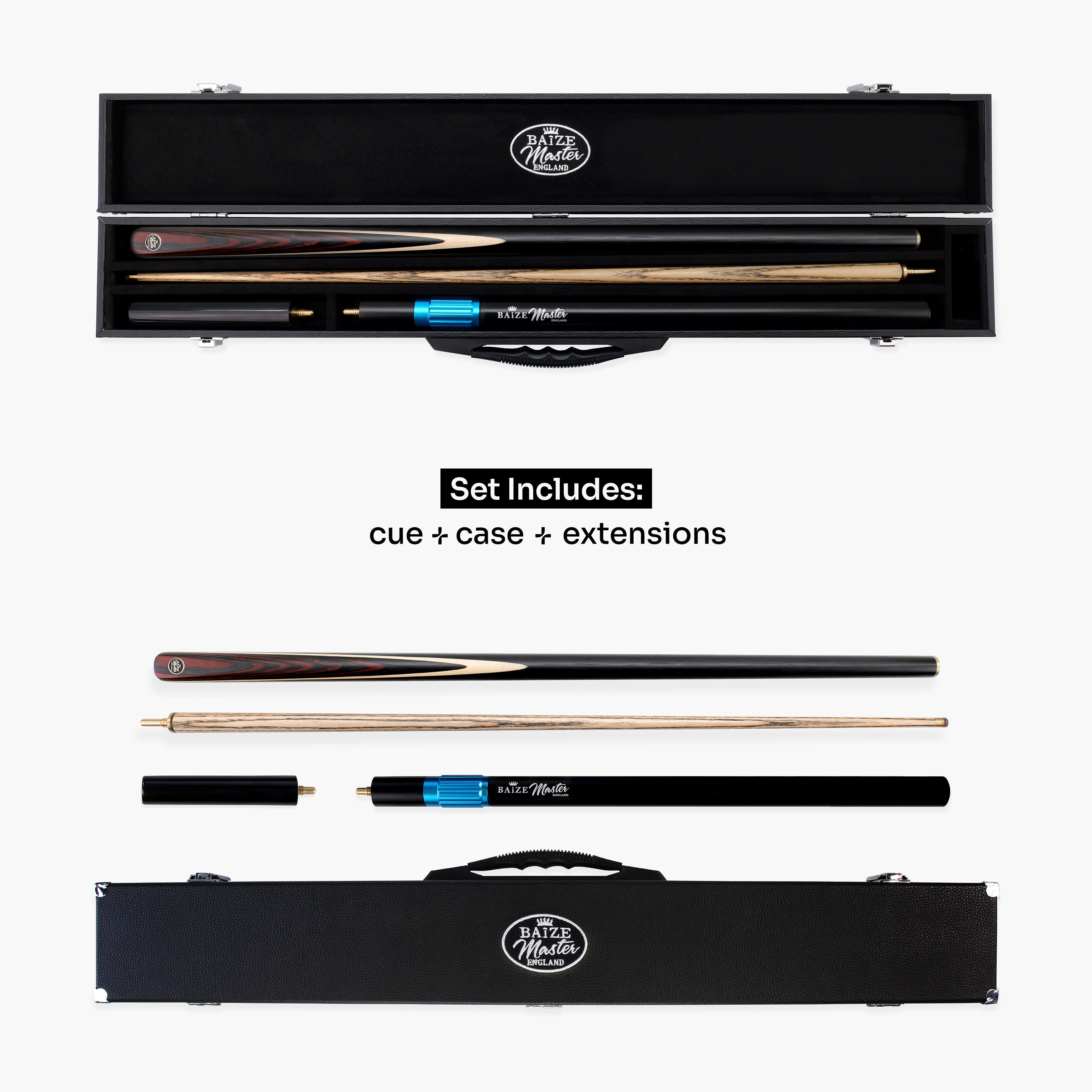 Baize Master Blackline Classic snooker cue and case set Cue + Case